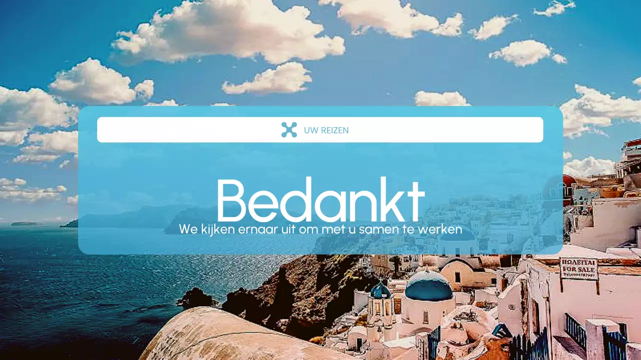 Blauw Wit Reisbureau Promotie Presentatie