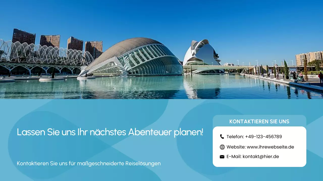 Blau-weiße Reisebüro-Promotion-Präsentation