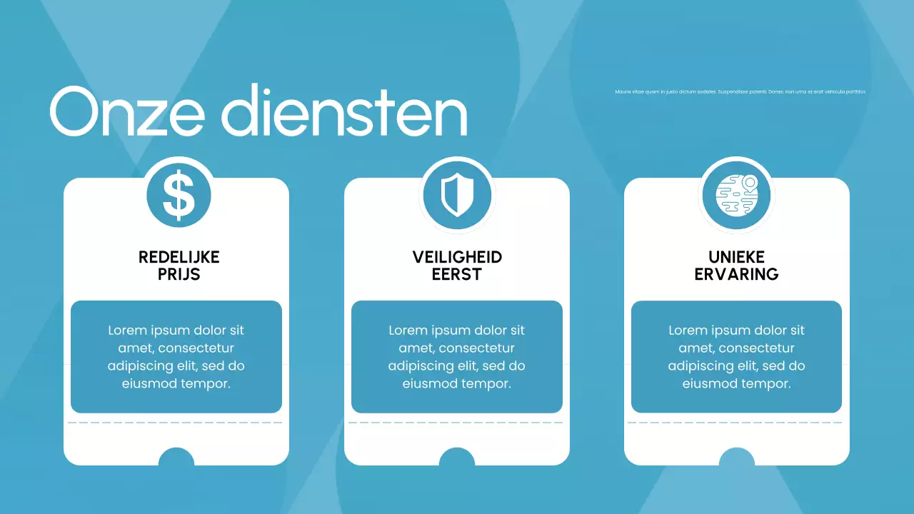 Blauw Wit Reisbureau Promotie Presentatie