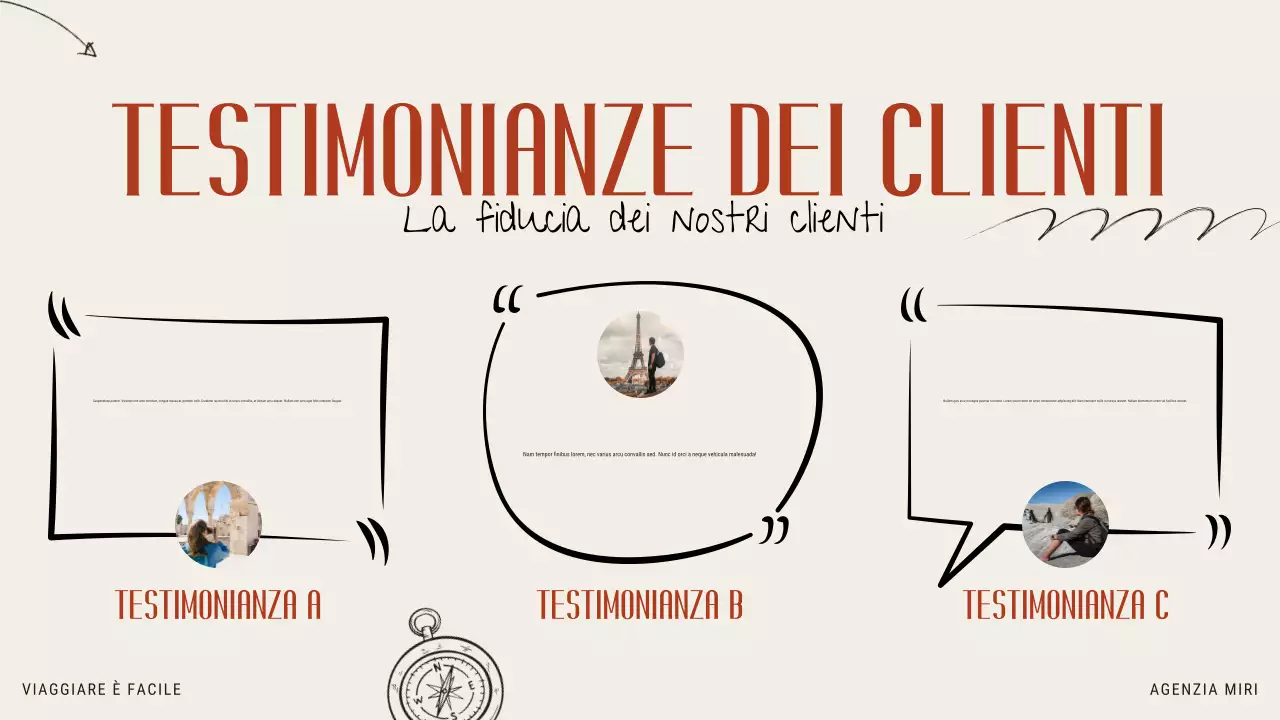 Beige Arancione Moderna promozione illustrativa dell'agenzia di viaggi