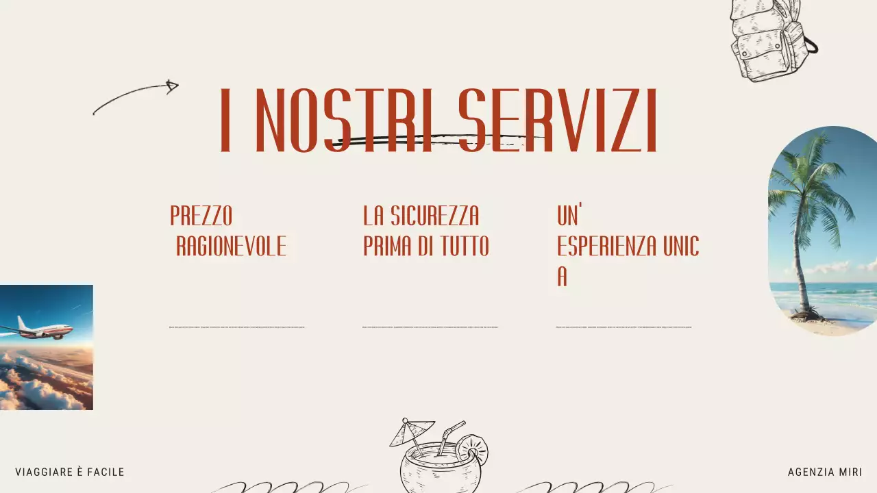 Beige Arancione Moderna promozione illustrativa dell'agenzia di viaggi