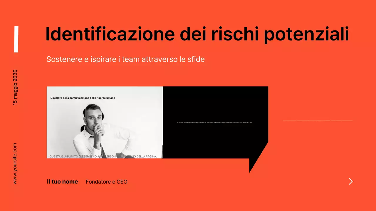 presentazione aziendale nera e moderna