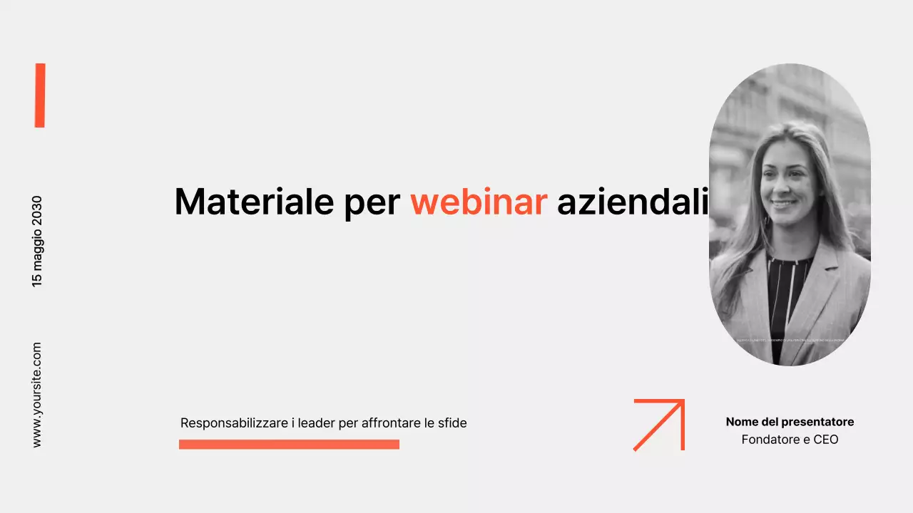 presentazione aziendale nera e moderna