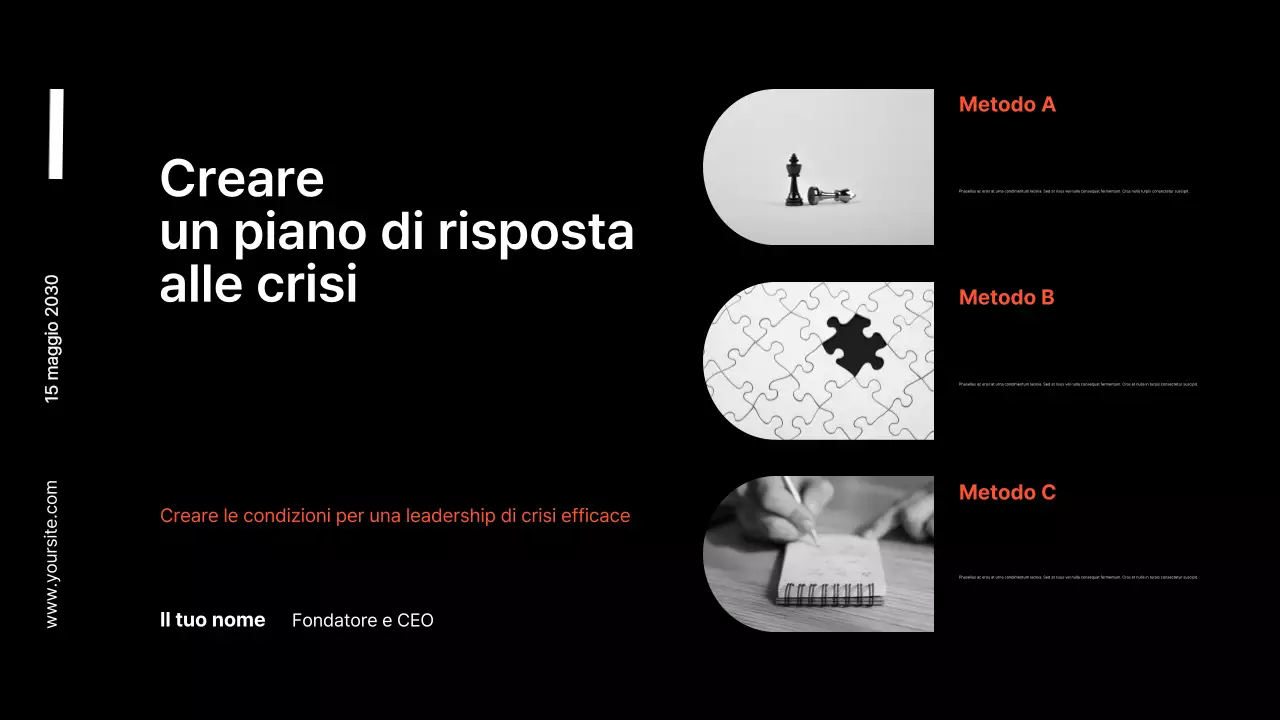 presentazione aziendale nera e moderna