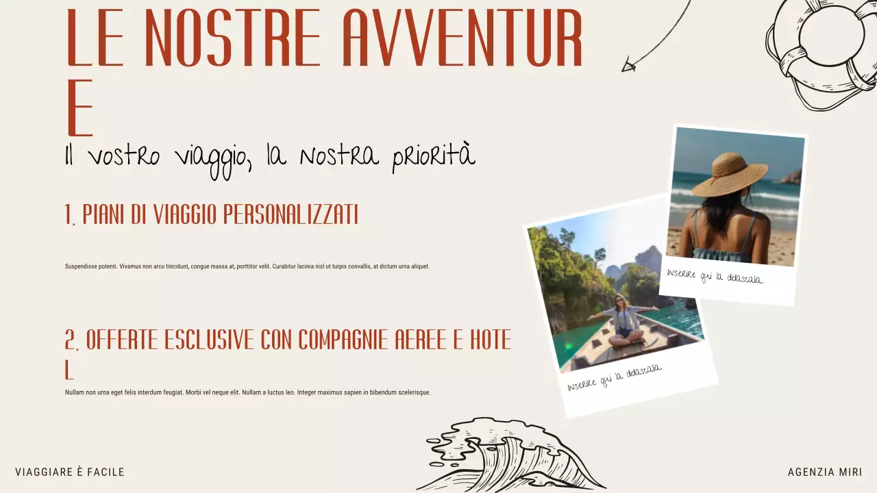 Beige Arancione Moderna promozione illustrativa dell'agenzia di viaggi