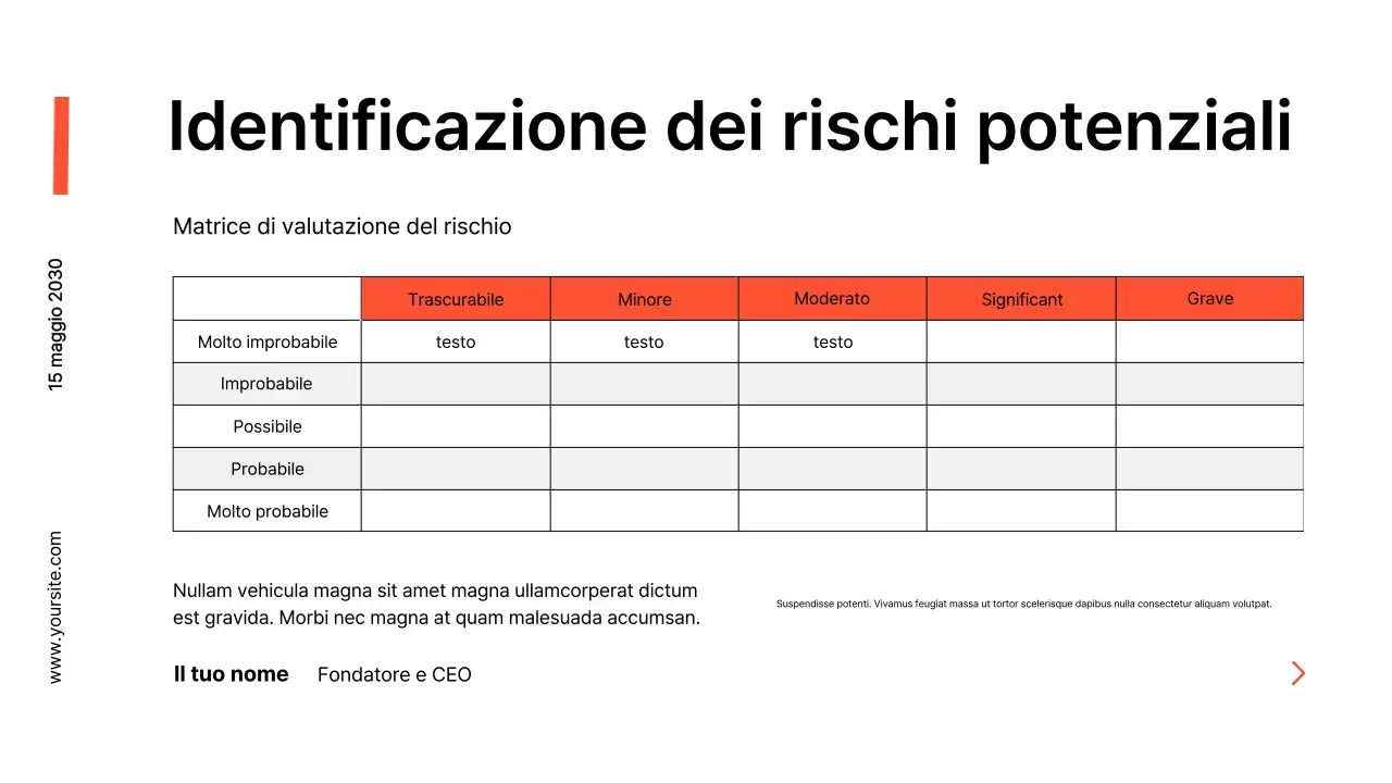 presentazione aziendale nera e moderna