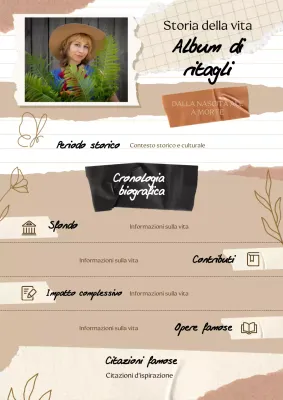 planner biografico elegante beige