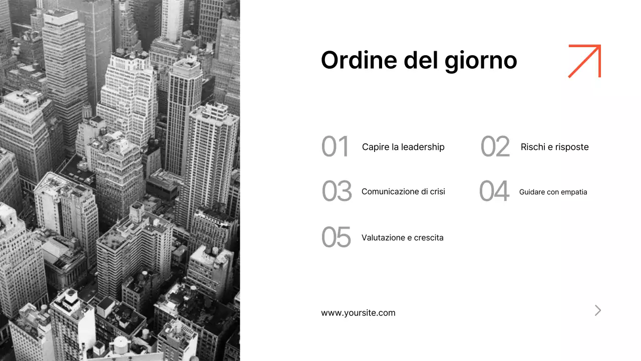 presentazione aziendale nera e moderna