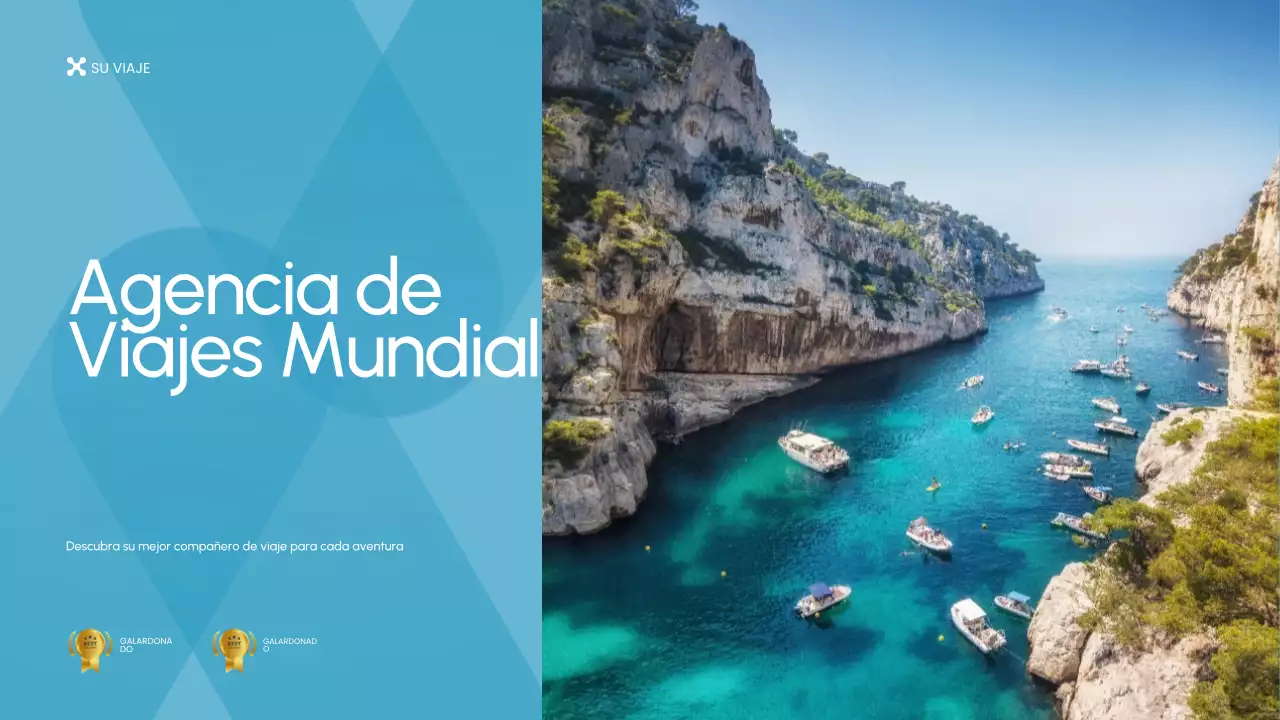 Presentación de la promoción de la Agencia de Viajes Azul y Blanca