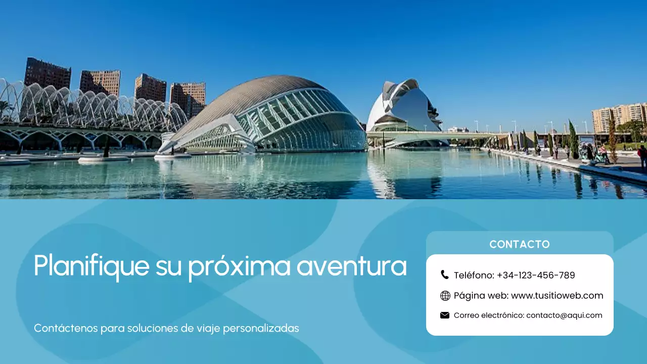 Presentación de la promoción de la Agencia de Viajes Azul y Blanca