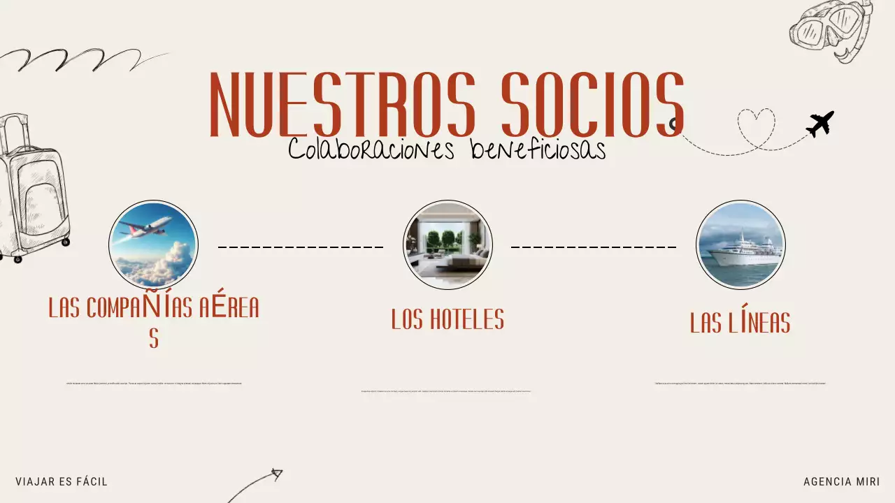 Beige Naranja Moderno Ilustrativo Promoción Agencia de Viajes