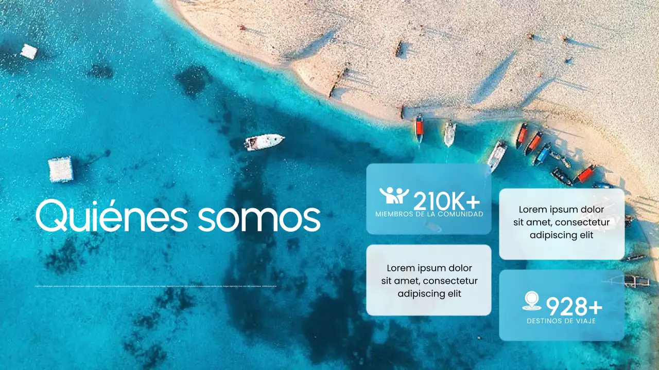 Presentación de la promoción de la Agencia de Viajes Azul y Blanca