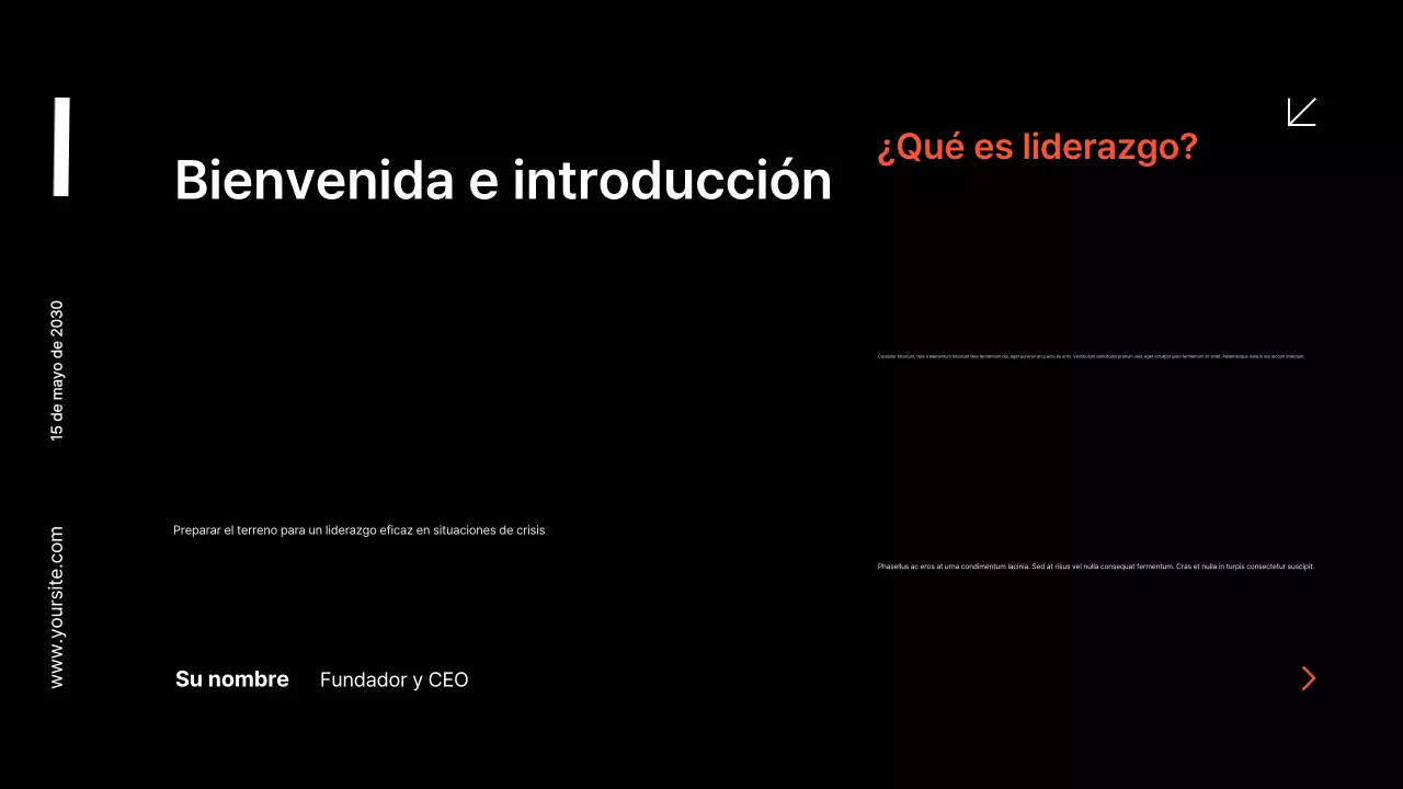 presentación de negocios moderna en negro