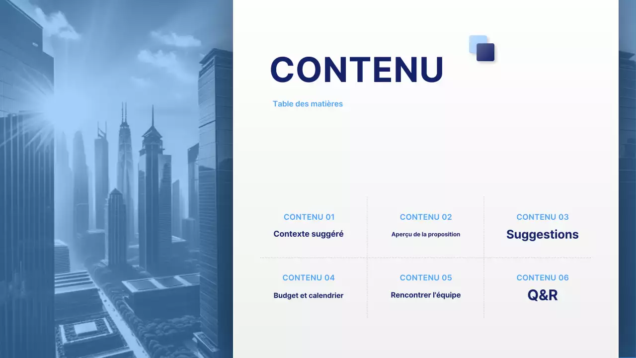 Description de la proposition Blue Clean