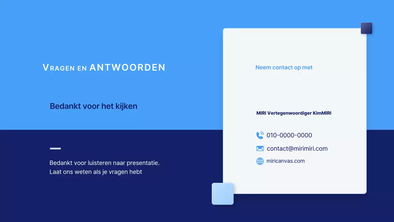 Blauw schoon voorstel beschrijving