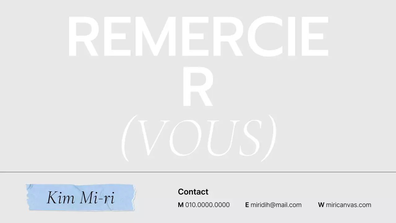 Lettre de présentation d'un portfolio gris et propre