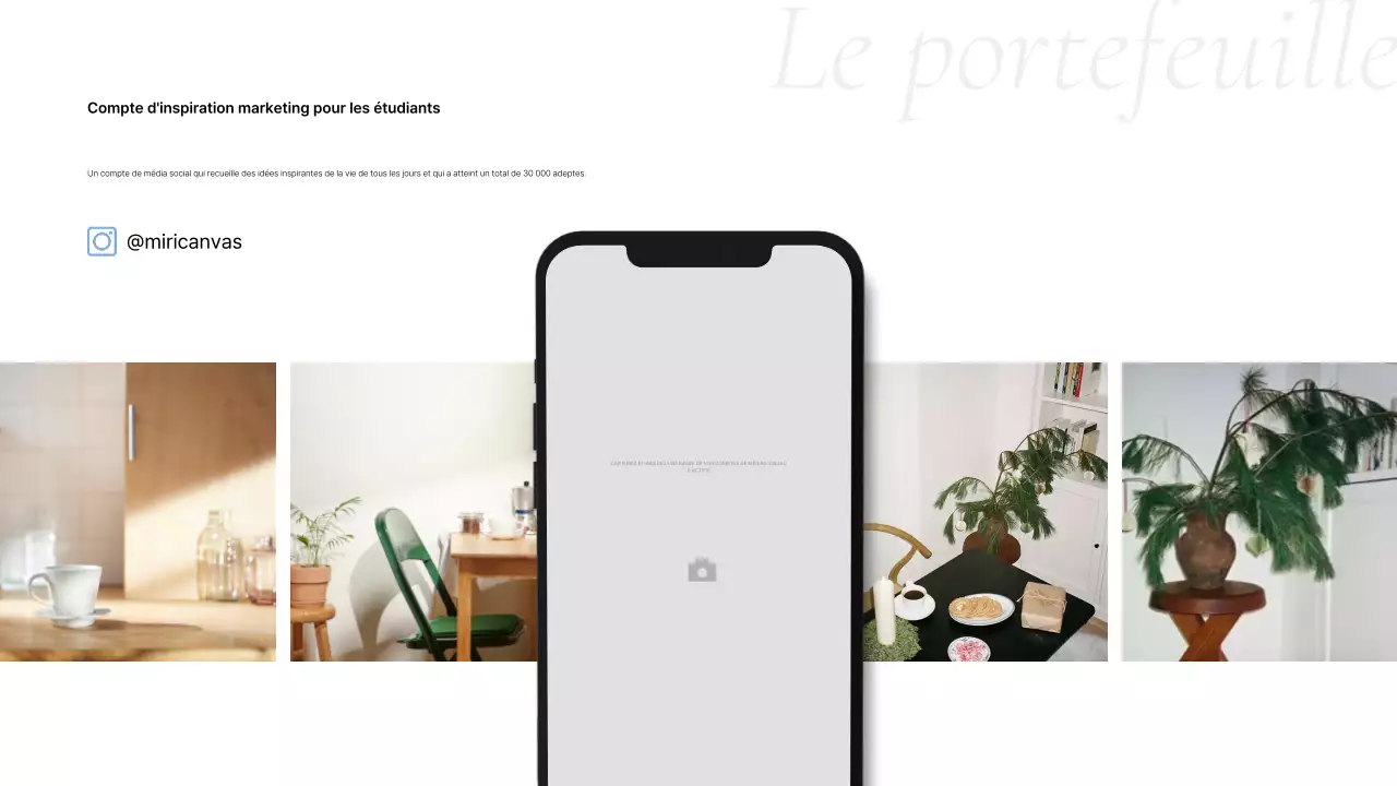 Lettre de présentation d'un portfolio gris et propre