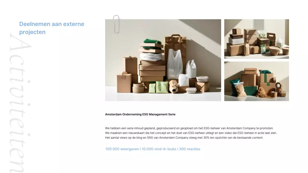 Grijze schone portfolio sollicitatiebrief