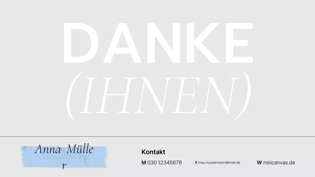 Graue saubere Mappe Anschreiben