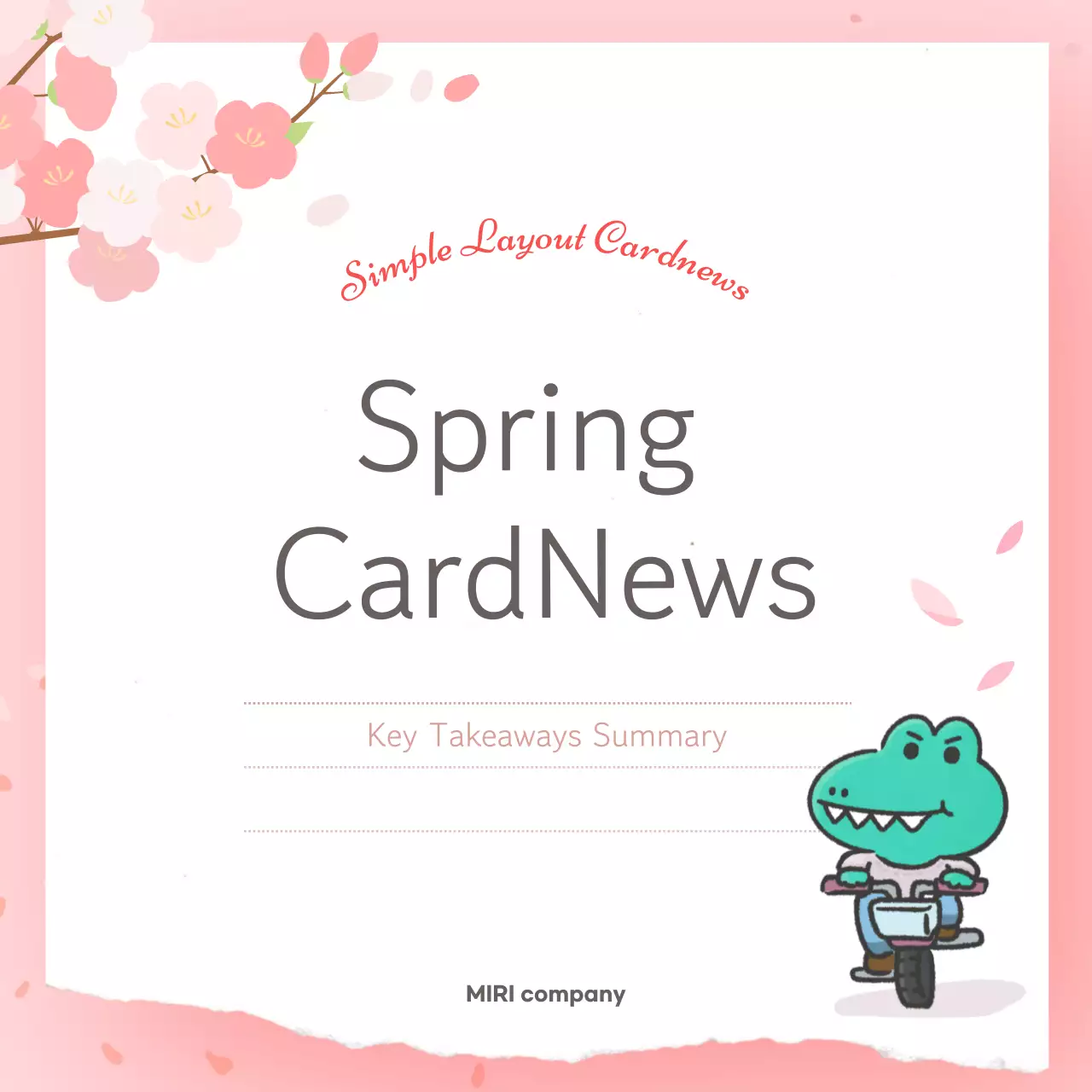 Pink Simple Spring Postcard