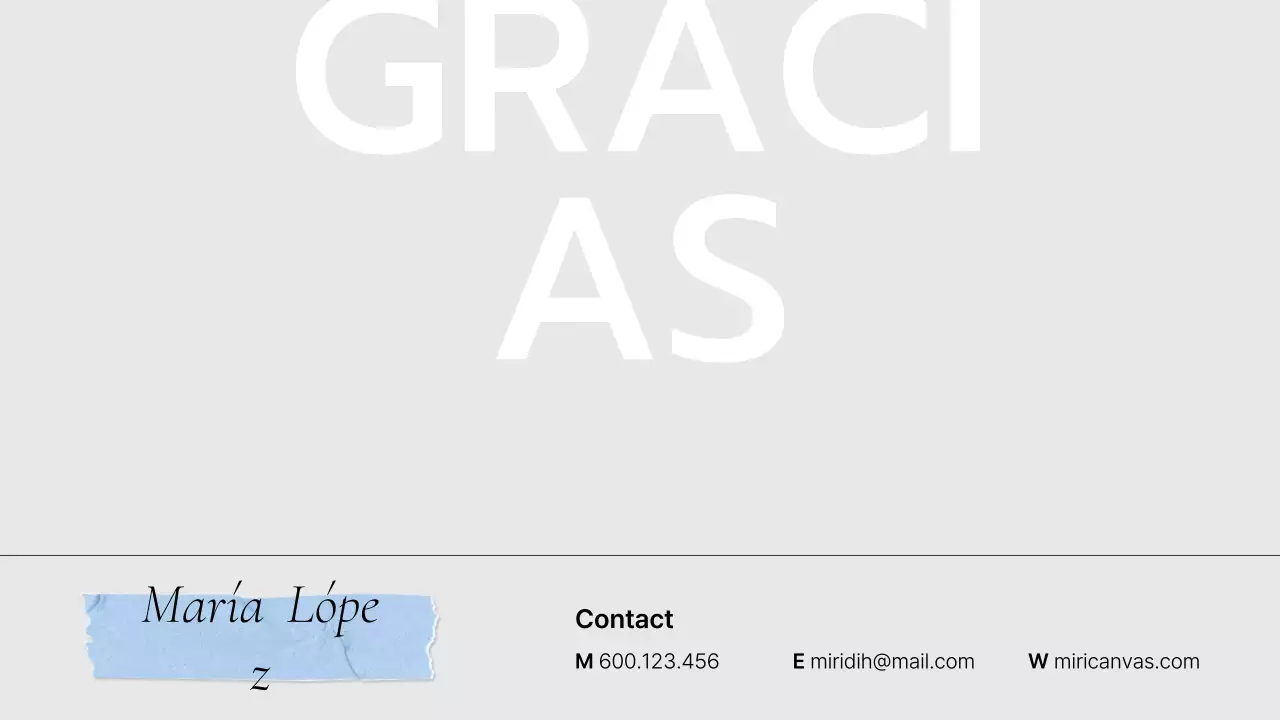 Carta de presentación de la cartera gris limpia