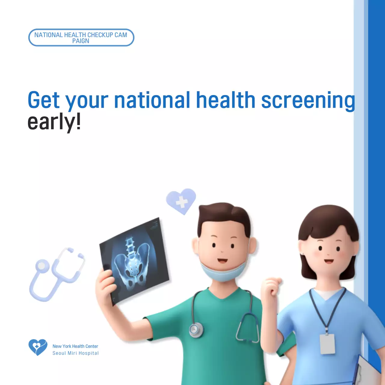 Promote the Blue Modern Health Checkup campaign