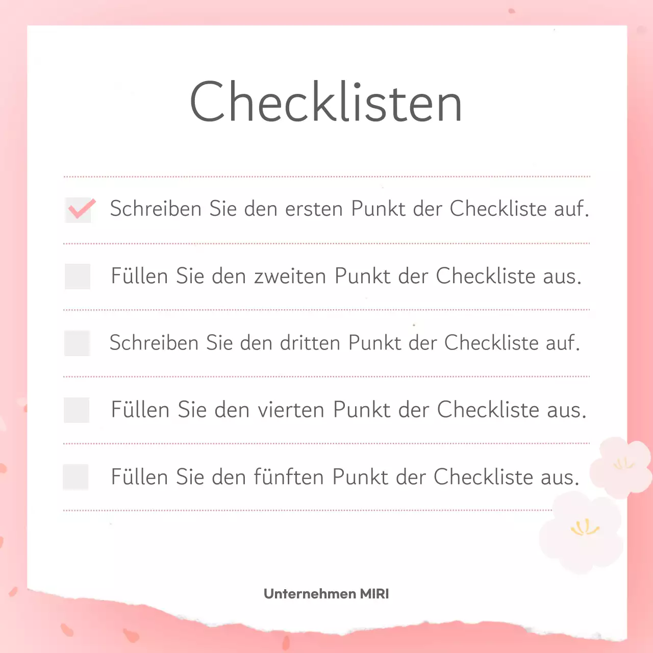 Rosa Einfache Frühling Postkarte
