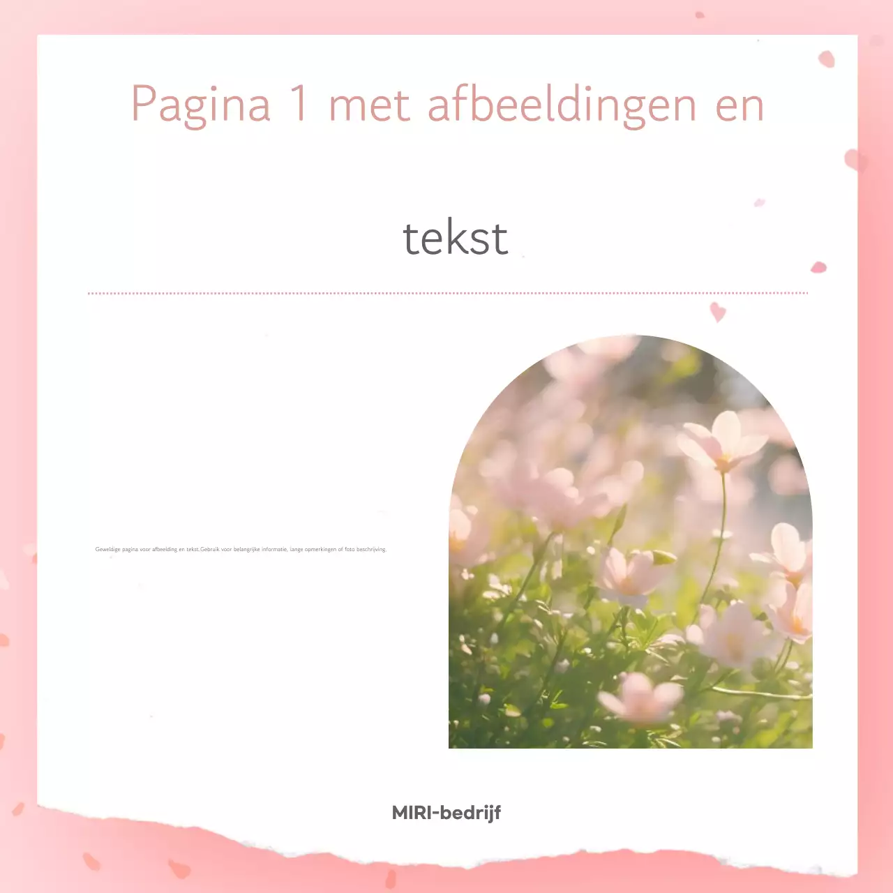 Roze eenvoudige lente ansichtkaart