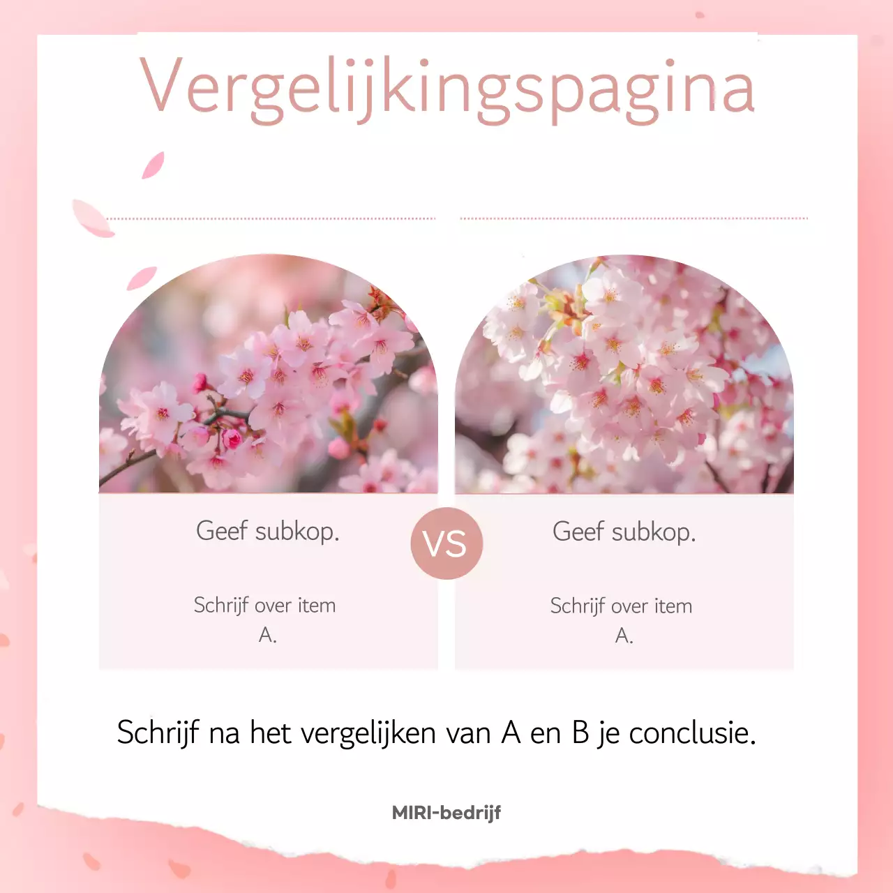 Roze eenvoudige lente ansichtkaart