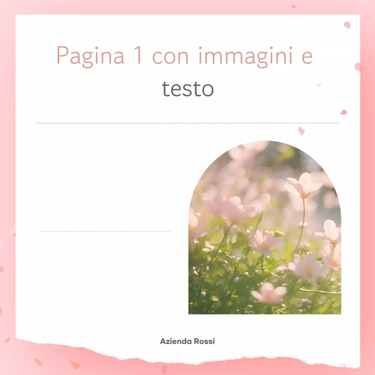 Cartolina rosa di primavera semplice