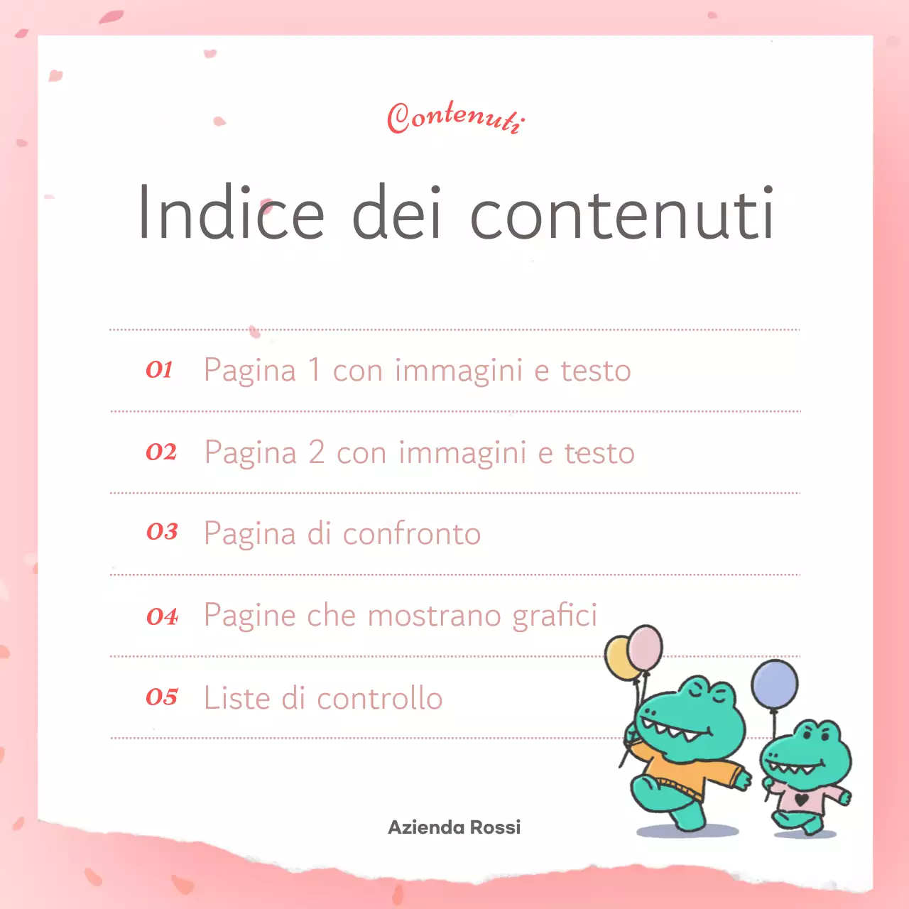 Cartolina rosa di primavera semplice