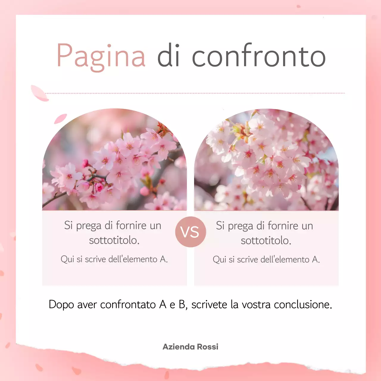 Cartolina rosa di primavera semplice