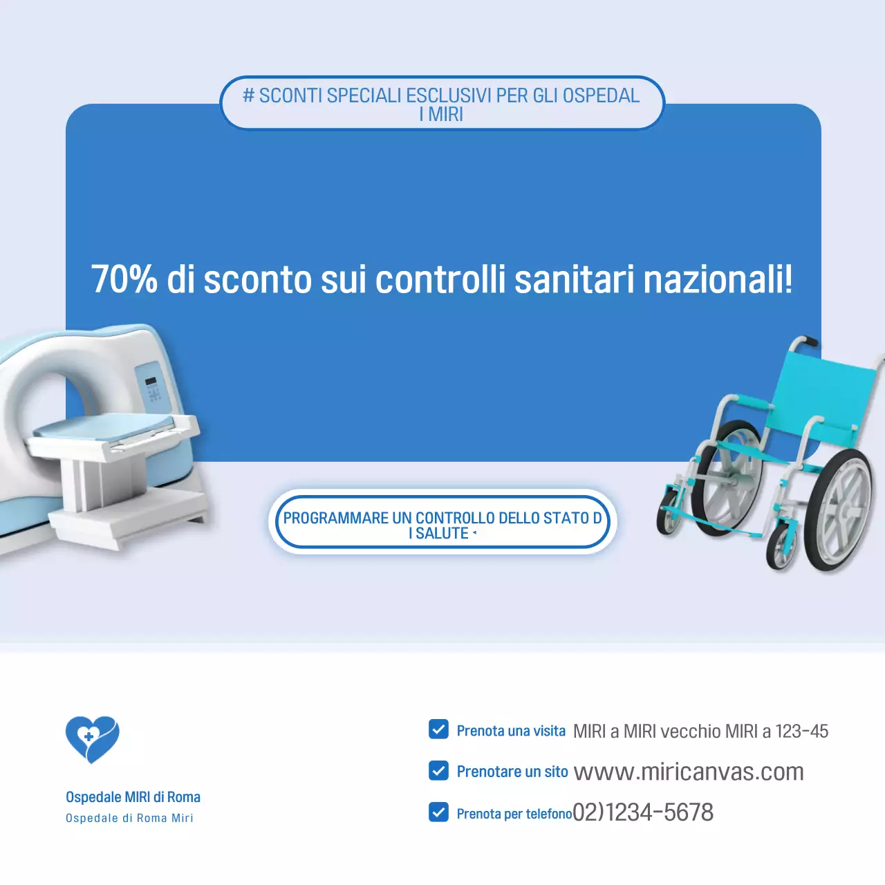 Promuovere la campagna Blue Modern Health Check