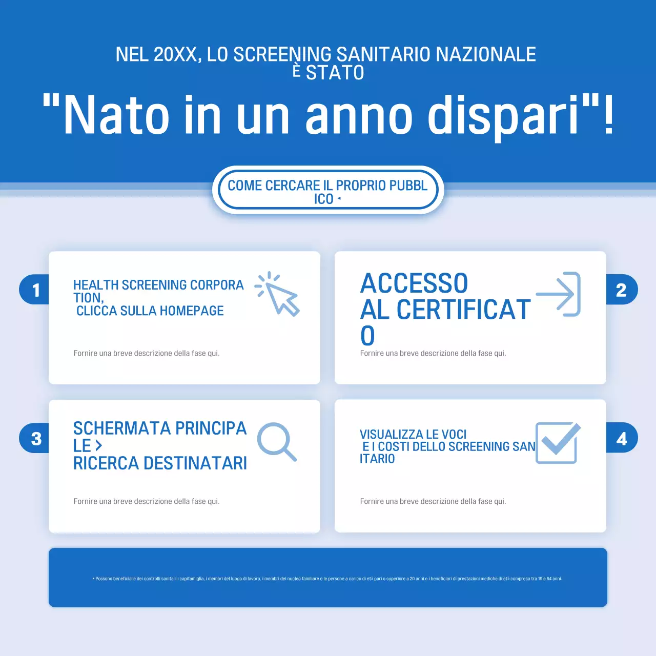 Promuovere la campagna Blue Modern Health Check