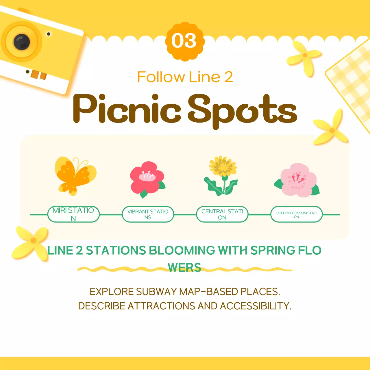 Promote a yellow springtime outing