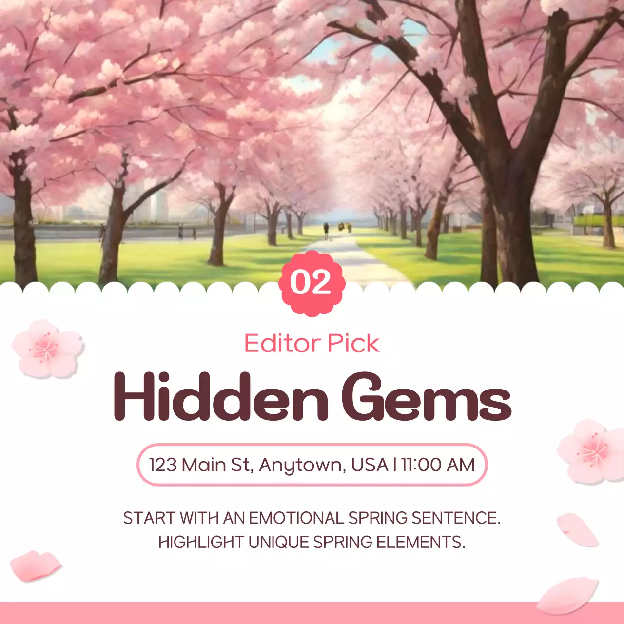 Promote a yellow springtime outing