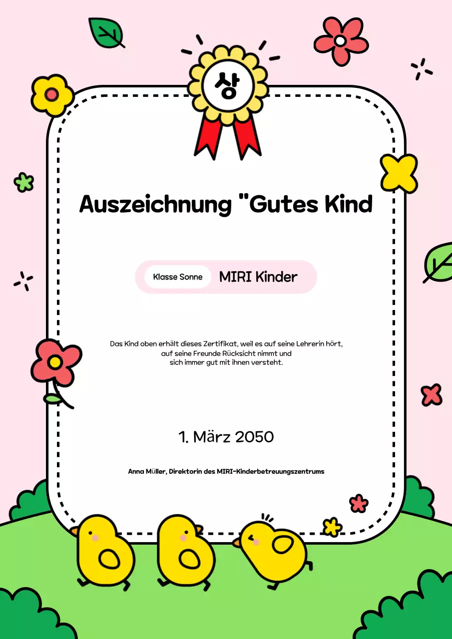 Auflistung eines rosa Babys