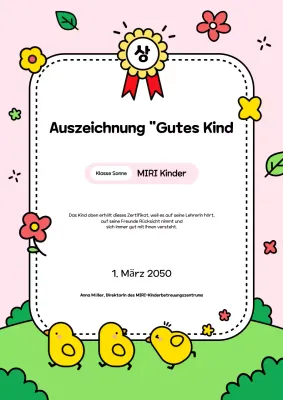 Auflistung eines rosa Babys