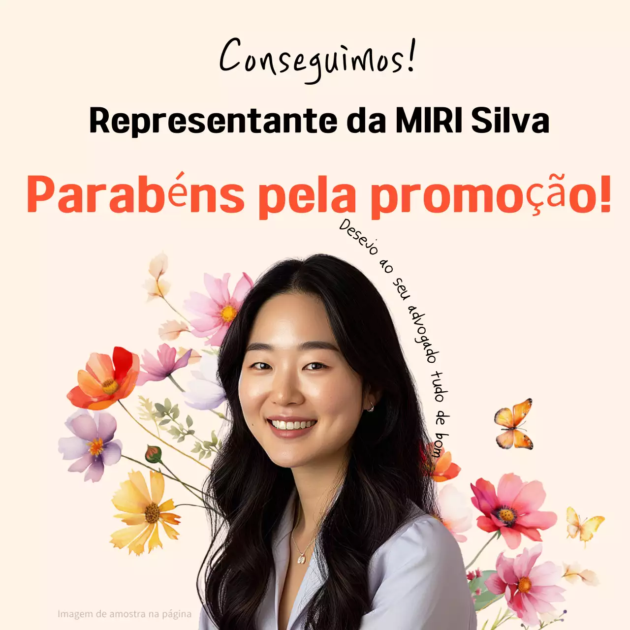 Pop-up de felicitações de promoção simples em laranja e preto