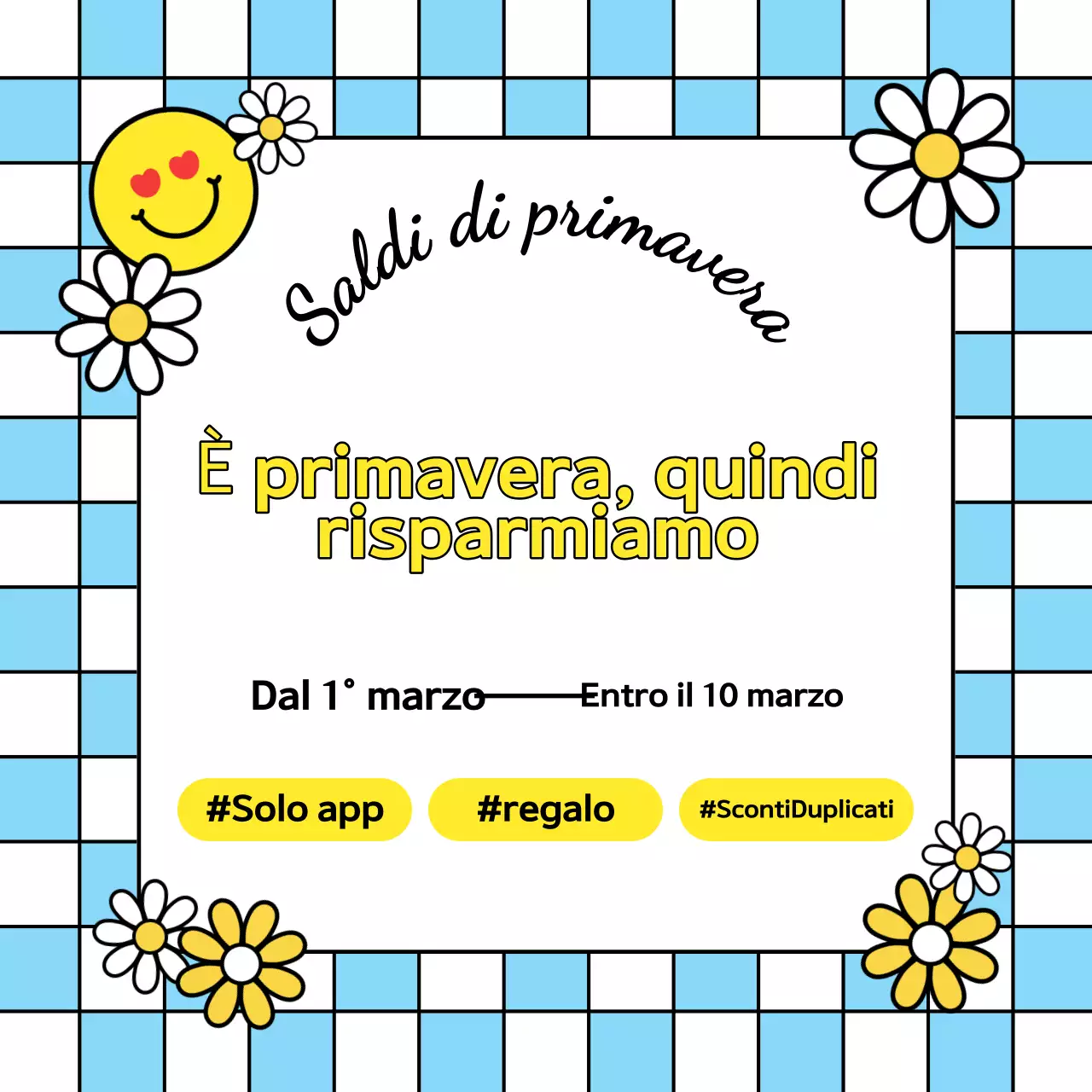 Evento di vendita pop azzurro