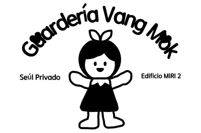 Logotipo de una bonita guardería con ilustración de un niño