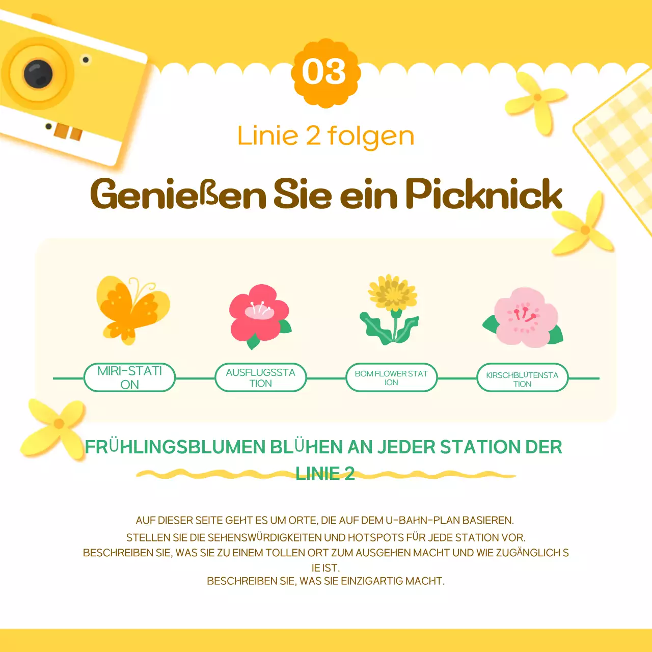 Fördern Sie einen gelben Frühlingsausflug