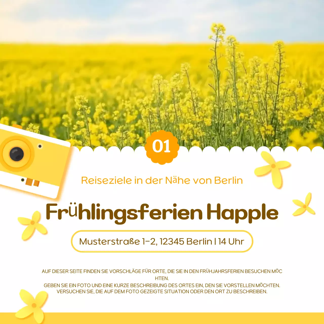 Fördern Sie einen gelben Frühlingsausflug