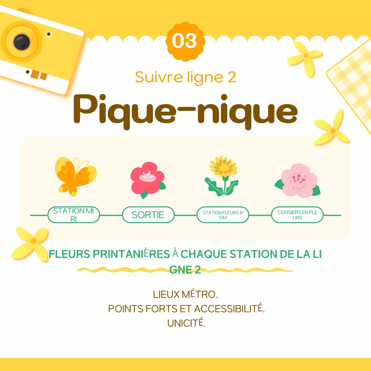 Promouvoir une sortie de printemps jaune