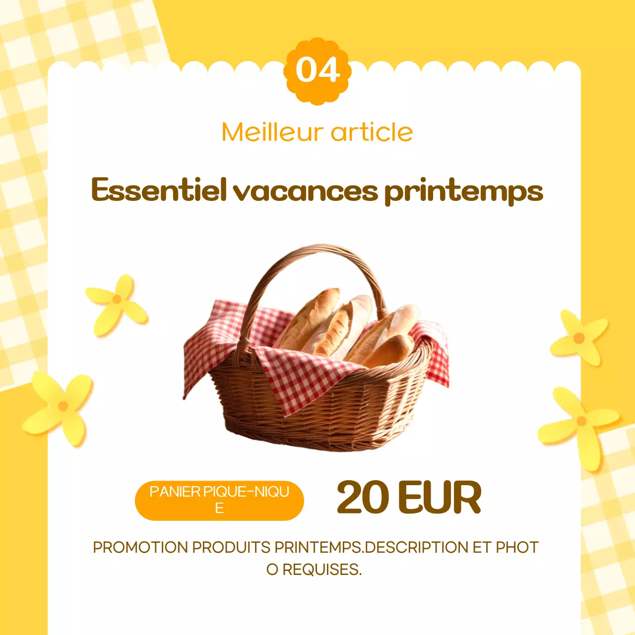 Promouvoir une sortie de printemps jaune