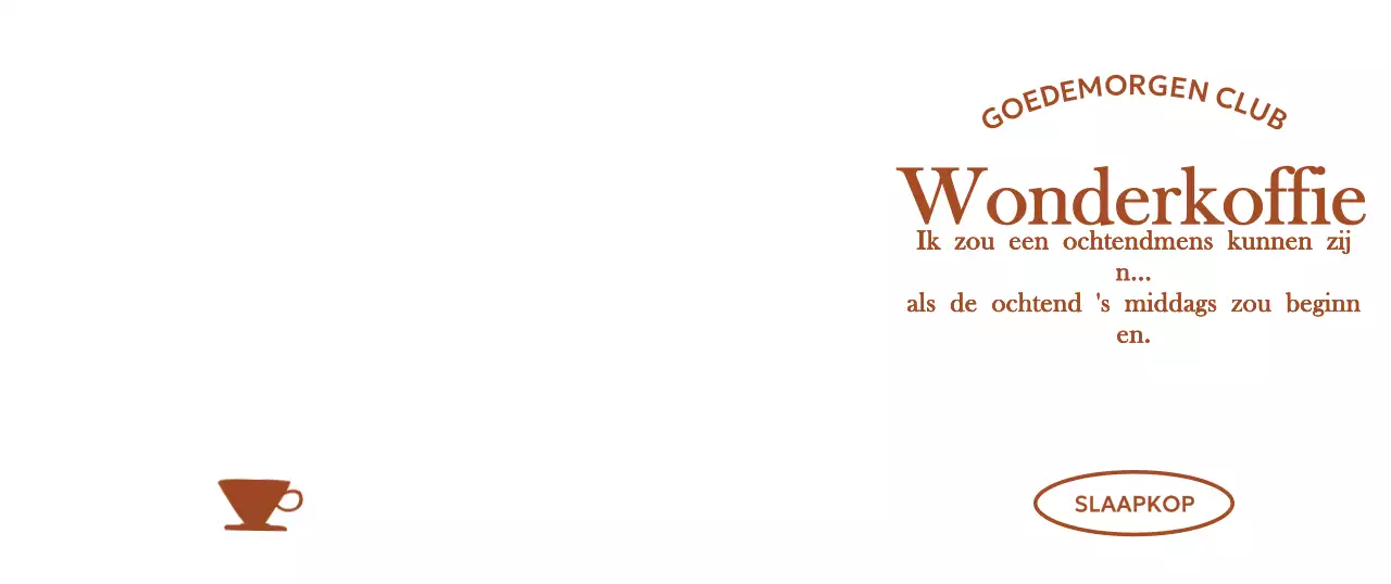 Elegant typografisch koffie briefpapier