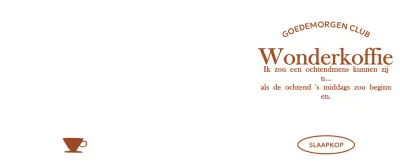 Elegant typografisch koffie briefpapier