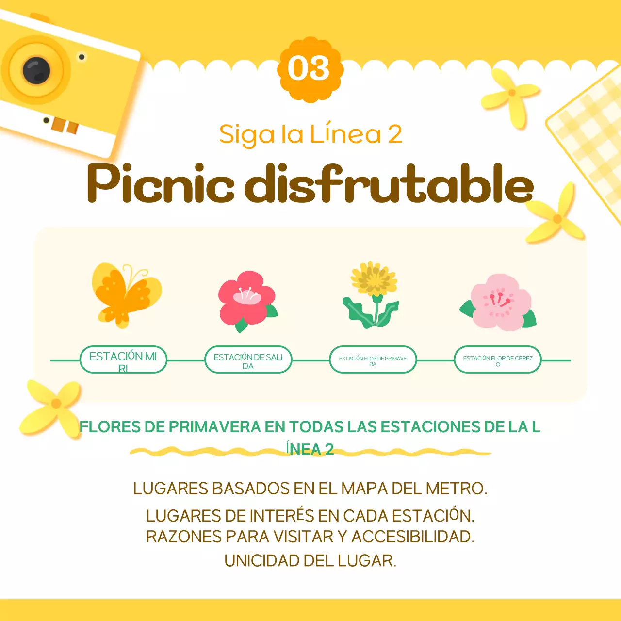 Promueva una salida amarilla de primavera