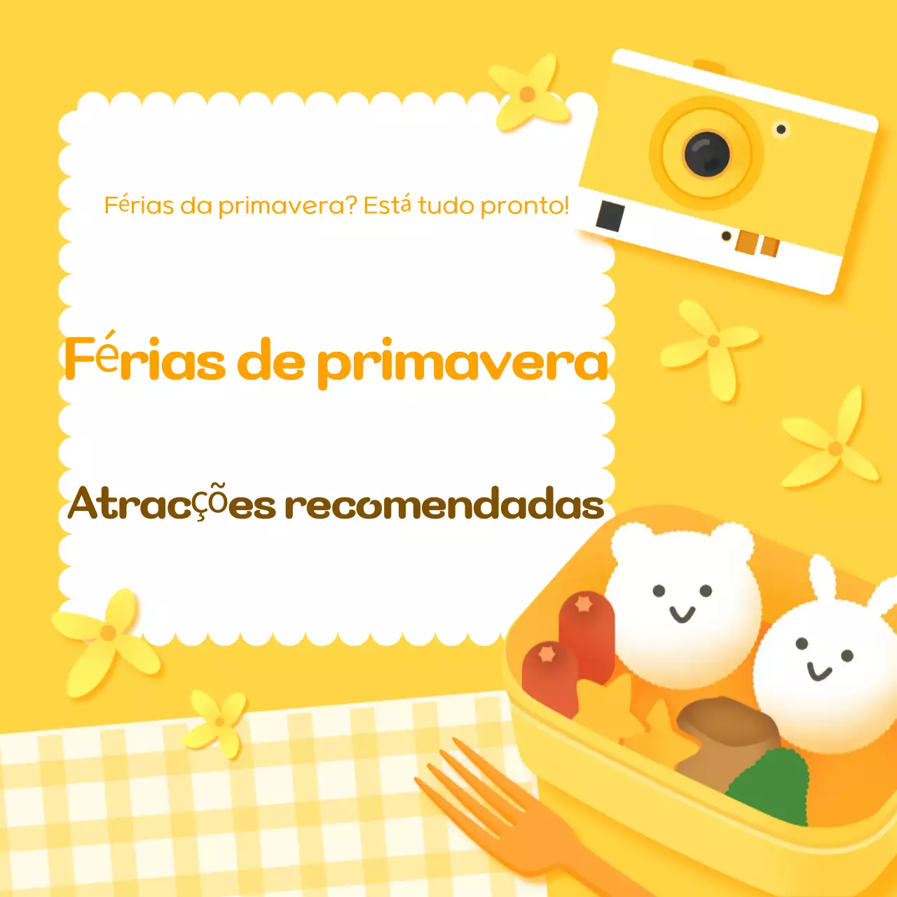 Promover um passeio na primavera amarela