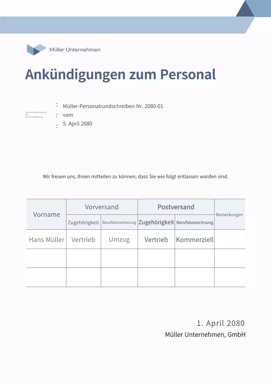 Graue saubere Personalmeldung